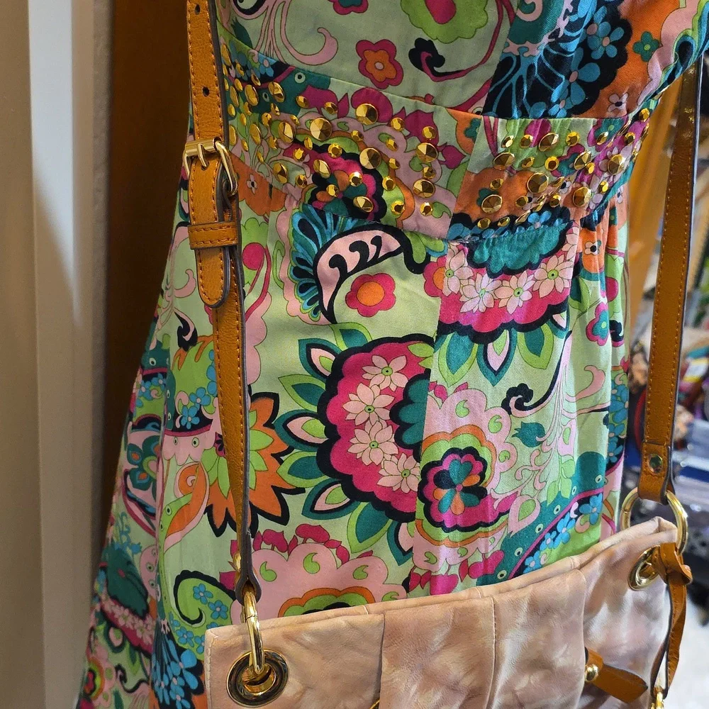 Vince Camuto Leather Tie-Dye Crossbody Bag - Picture 3 of 16